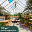 Walk-In Polycarbonate Greenhouse for Outdoors, Heavy-Duty Aluminum Frame with 2 Roof Vents and Swing Door-126285993