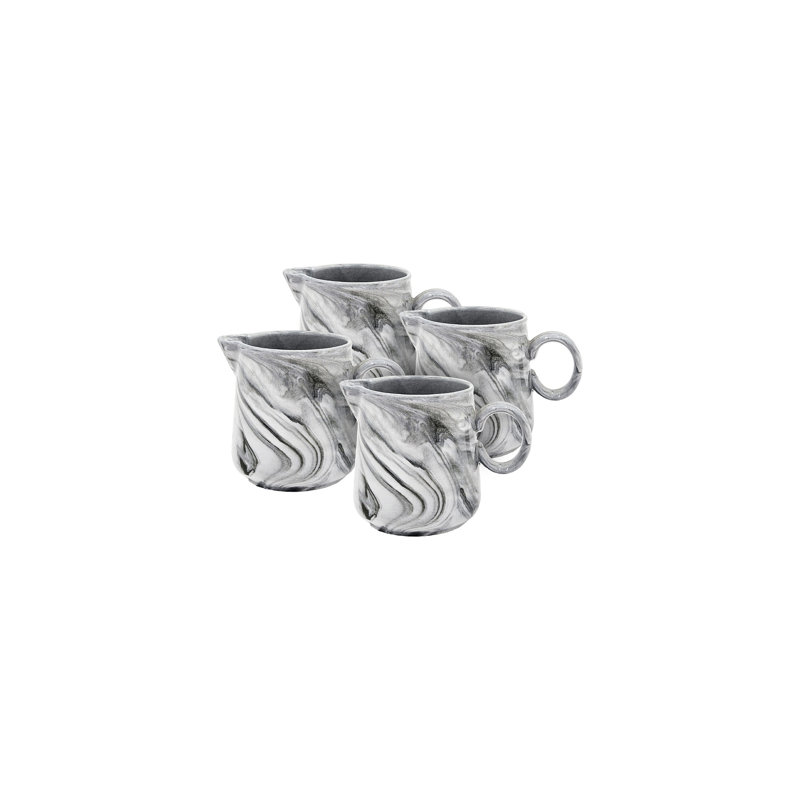 Whirl Creamer - ensemble de 4 - gris / blanc