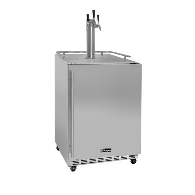 Kegco 24" Wide Outdoor Triple Tap All Stainless Steel Commercial Kegerator with Kit