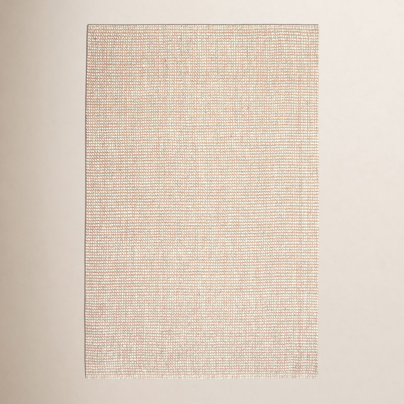 Tapis beige en jute / laine tissé à la main Bayne, Rectangle 10 pi x 14 pi