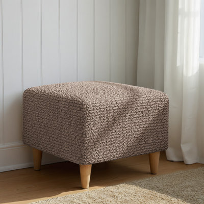 Stretchy Slipcover for Ottoman - Easy to Clean & Durable - Comfort Collection