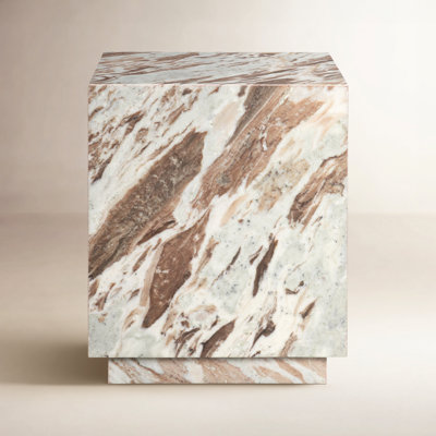 Hatten Matteo Solid Marble Square Side Table