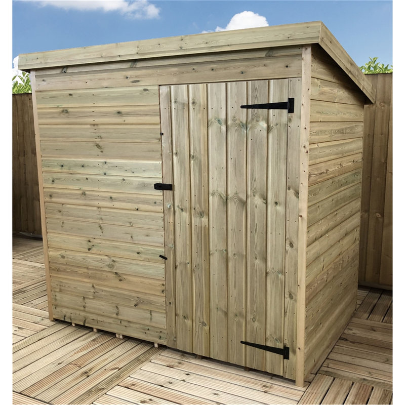 Quinnes 5 ft. W x 4 ft. D Solid Wood Garden Shed