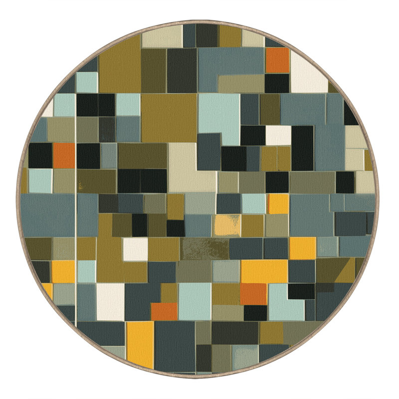 Tapis Earthly Cubes, Rond 6 pi