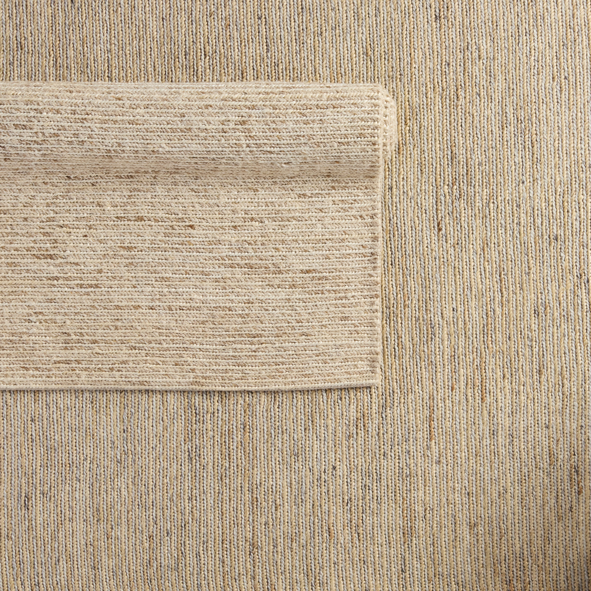 Caitlin Handmade Cream/Light Brown Rug, Rectangle 2' x 3'