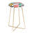 Upholstered Counter Stool with Metal Frame