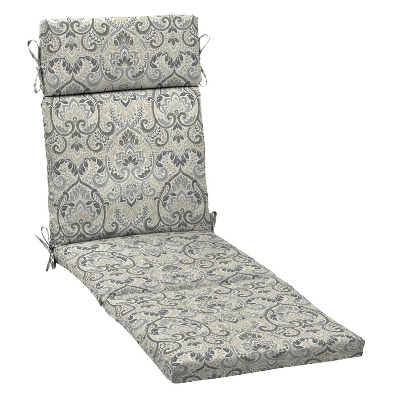 ARDEN Outdoor Chaise Lounge 3.5" Cushion, Black, 2.5" H x 42.5" W x 21" D
