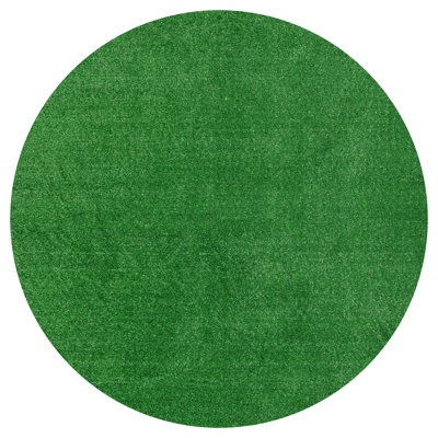  Artificial Grass 5 Ft. Round Indoor/Outdoor Area Rug Green