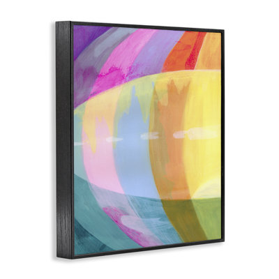 Neon Flare Abstract Framed Giclee, design by Grace Popp