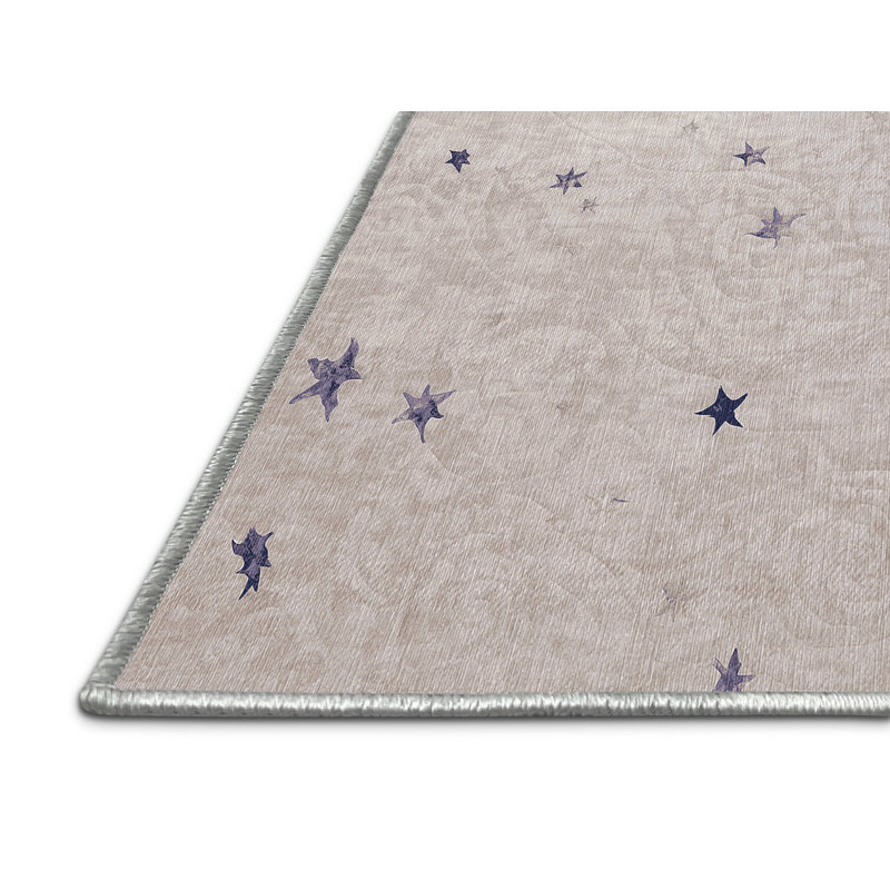 Machine Washable Beige Area Rug, Square 8'