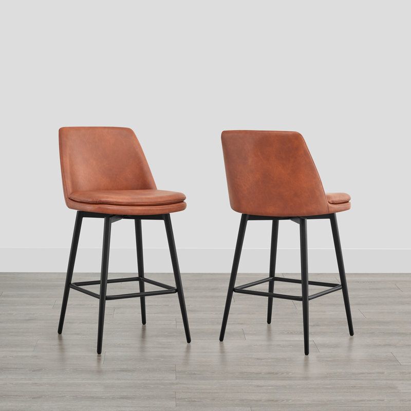 Tabouret Betzalel, Tabouret de comptoir (siège d'une hauteur de 27 p, Orange