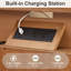 Tables de chevet avec station de recharge, rangement en MDF, style ferme moderne