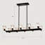 10- Pour îlot de cuisine - cristal noir réglable en hauteur, facile à installer. Ampoule G9 de 10 x 40 po, noir mat, style moderne, avec une structure en métal