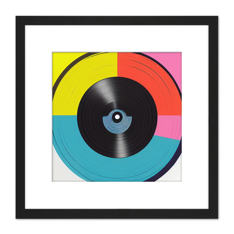 Retro Pop Vinyl Record Sixties Colourful - Single Picture Frame Print