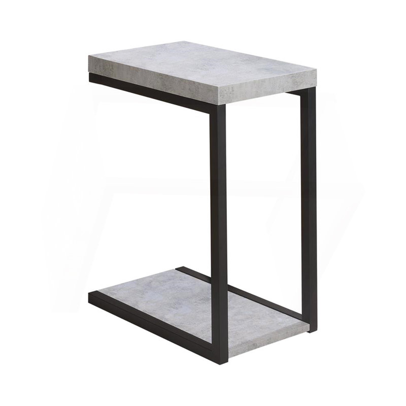 Black Snack Table_Coffee Table, Cement Gray