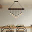 Luminaire suspendu noir 8 lumières Calita