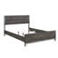 Sleek Bedroom Queen Furniture, Brownish Grey And Antique Silver Pattern , Element