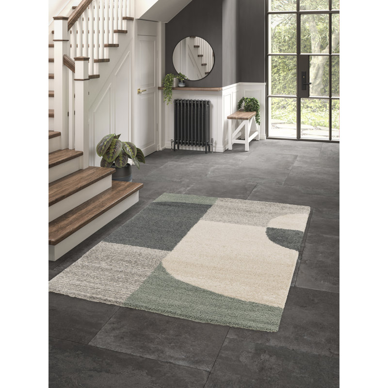 Narding Geometric Shag Area Rug, Rectangle 80 x 150cm