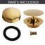 35" Cable Drive Bathtub Pop-Up Drain Trim with Ball Joint Rotary Overflow and Sch. 40 ABS Fittings-103835394