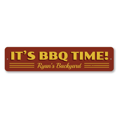 BBQ Time Sign - 4" X 18"