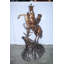Statue de cowboy sur cheval taille réelle en bronze taille réelle 60 po x 37 po x H 81 po