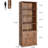 71.4" Farmhouse Bookcase with Doors, 6-Shelf Wooden Storage Cabinet for Living Room, Office & Study-336243893