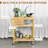 Bamboo Kitchen Island Cart With Mobility And Storage