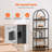 Metal Bookshelf, 4-Tier Arched Industrial Bookshelf, Small Rustic Vintage Storage Bookcase With Open Shelves, Freestanding Display Shelving Unit Storage Rack, For Living Room, Bedroom & Office