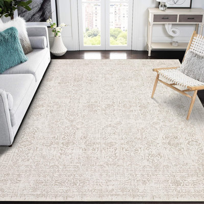 Abstract Machine Printed Area Rug