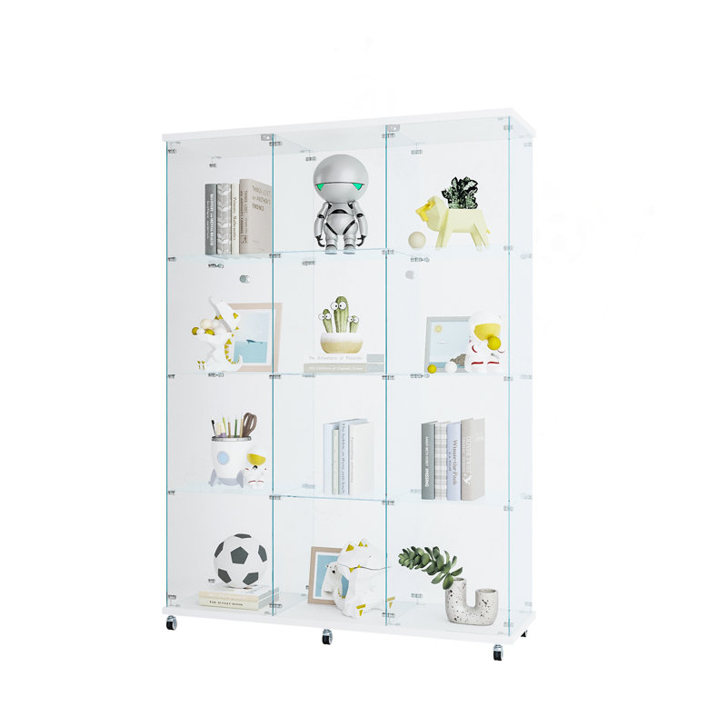 Vitrine à 3 portes avec 4 tablettes en verre