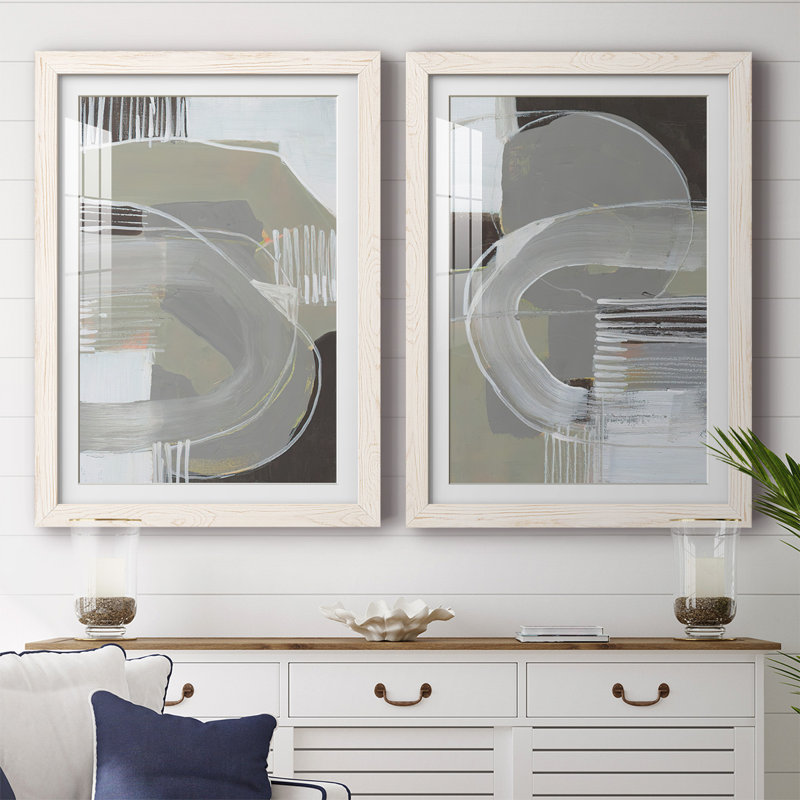 «Arching Neutrals I-Premium», reproduction encadrée prête à être accrochée, Blanc, H 27,5 po x l 75 po x P 1,5 po
