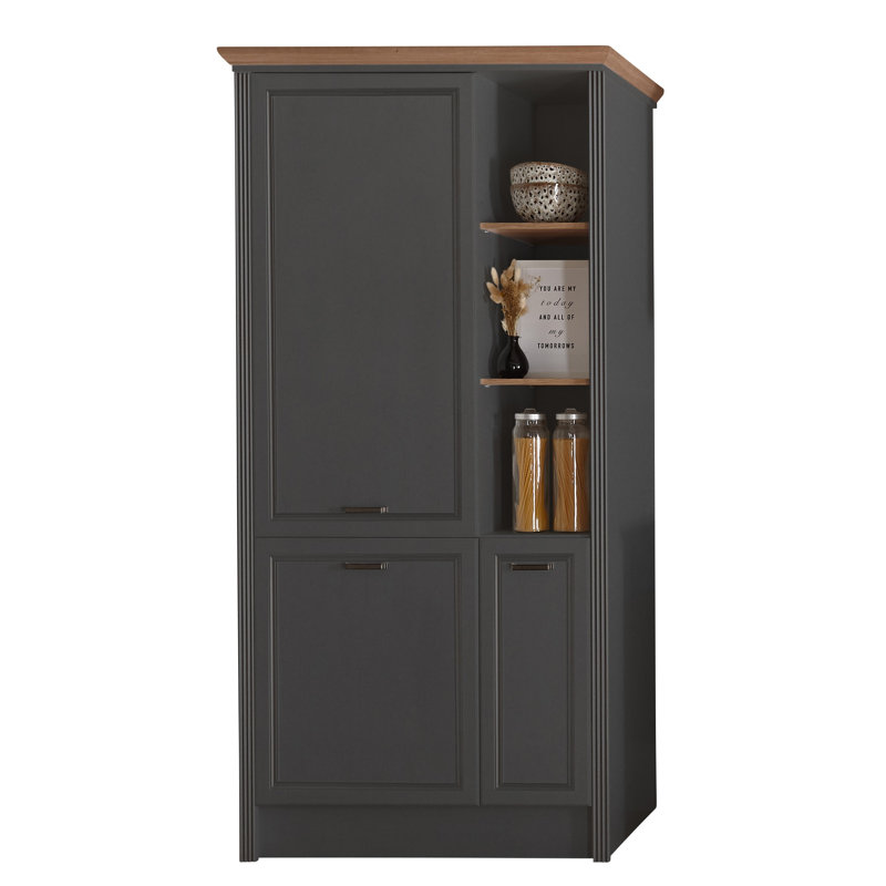 Kitchen Tall Unit Pine Nb, Black