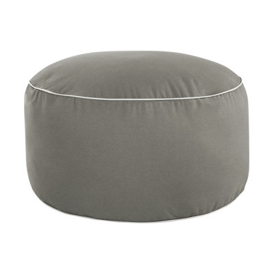 Demi Round Upholstered Outdoor Ottoman with Sunbrella® Cushion