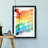 Bars of the Rainbow in Abstract - Picture Frame Graphic Art Print-55683411-55683414