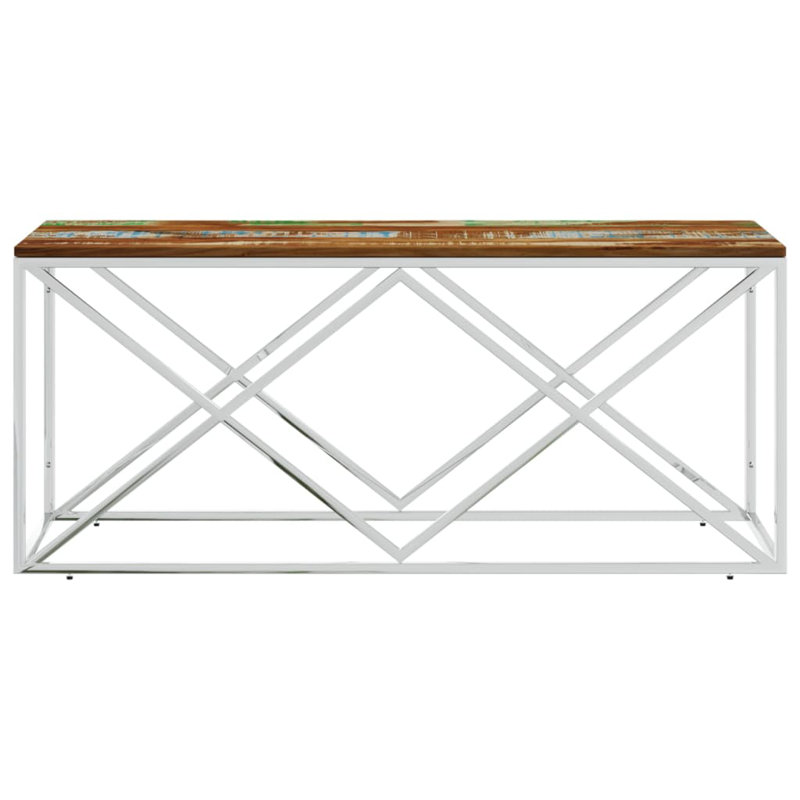 Artimus Frame Coffee Table, Silver, Brown