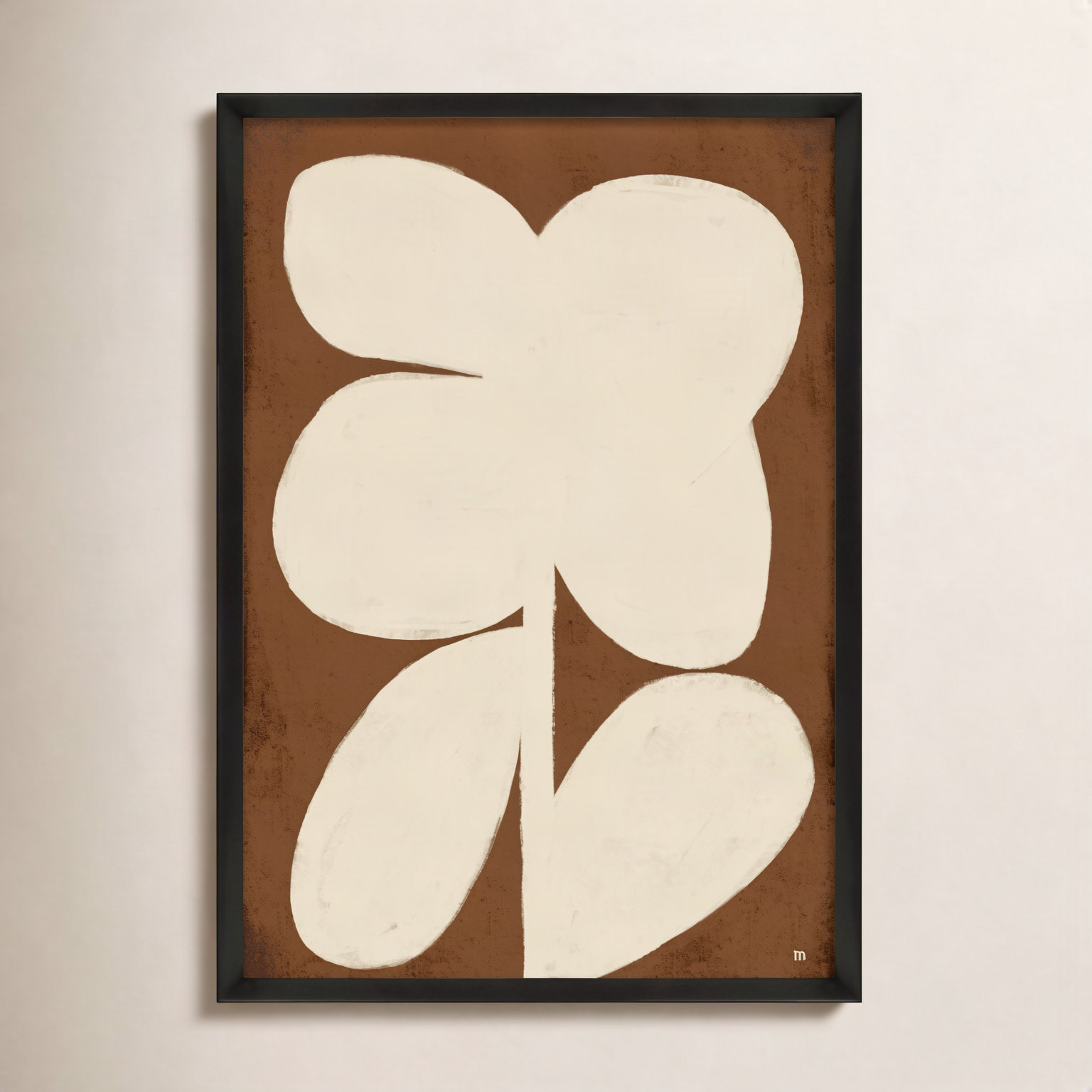Flower 2 Print, Black Framed, 20" H x 14" W