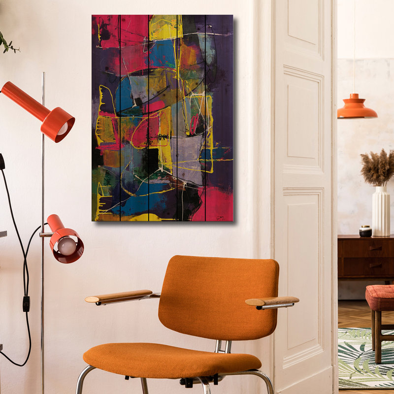 Impression d'art mural en bois - «Right Brain pensé» par dong su
