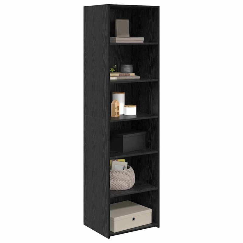 185cm H x 50cm W Bookcase, Black Oak