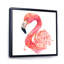 Flamant rose sur fond blanc II - peinture sur toile-67417851-67417852