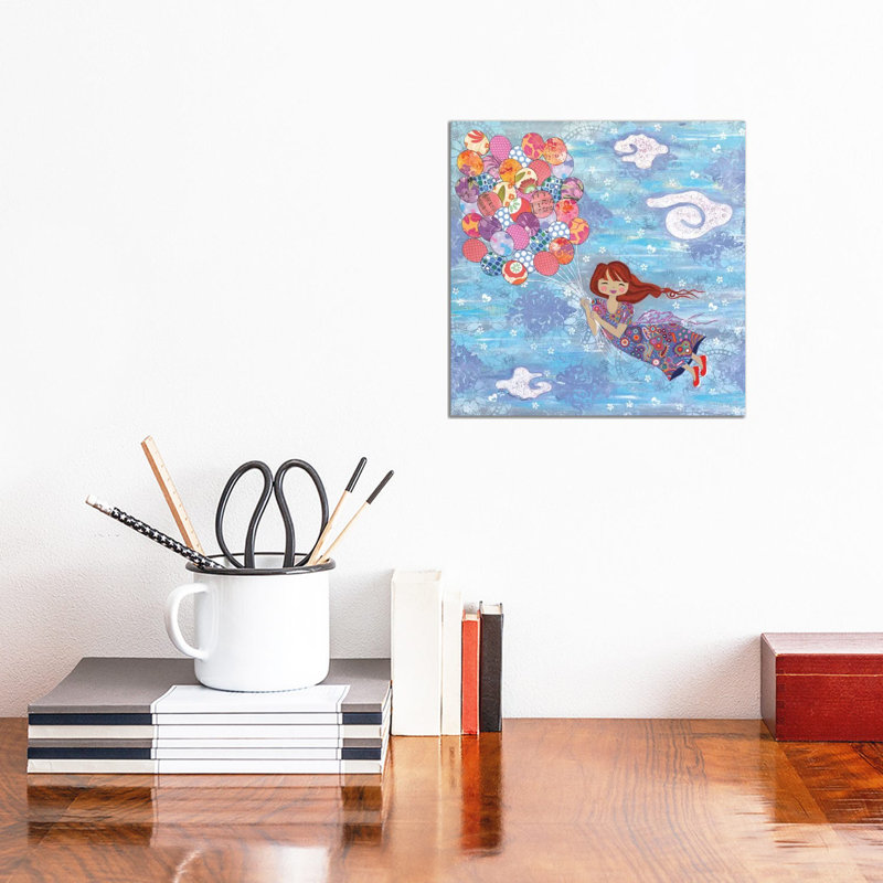 Fly High I by Lisa Frances Judd - Wrapped Canvas Painting, 30.48 cm H x 30.48 cm W