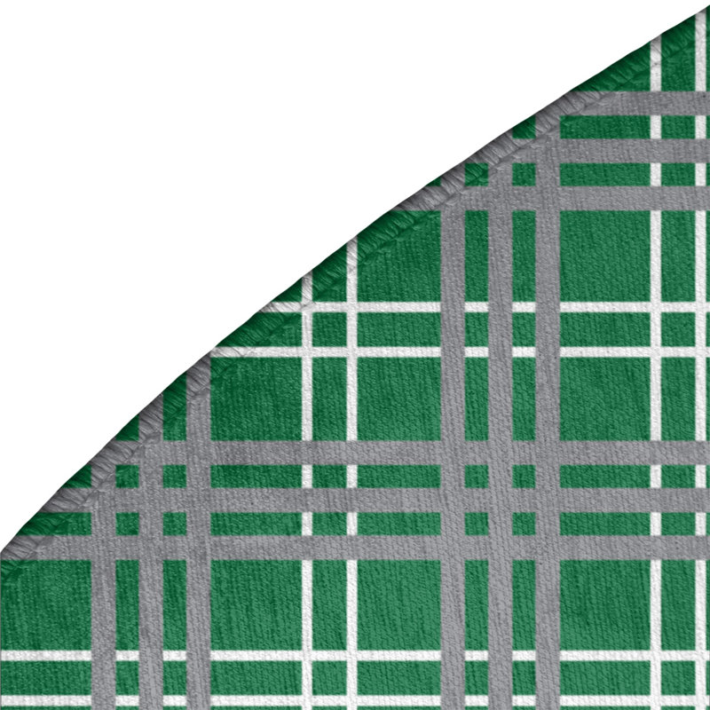 Plaid Indoor Rug, Round 5'