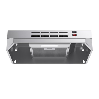 Hotte sous-armoire 30 pouces, hotte de cuisine à conduit 125 CFM avec filtre à graisse lavable et lumière DEL