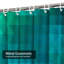 Rideau de douche abstrait à triangles verts et triangles bleus avec 12 crochets-351292054