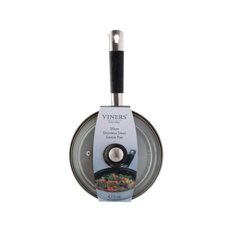 Everyday Stainless Steel Saucepan with Lid, 20 cm