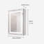 Armoire de salle de bain 20 "x 28" avec miroir mural - lumières DEL. Brouillard, imperméable, à intensité variable. 3000K 6000K, interrupteur tactile, tablette à intensité variable, style américain, 2 tablettes