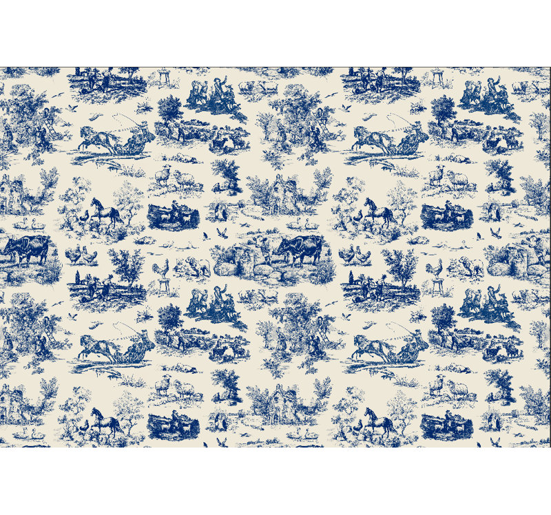 Farmhouse-style Tablecloth Featuring Scenes of Farm Life, Rectangular Machine-Washable Tablecloth, Perfect for Indoor Dining and Family Gatherings
