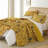 JANZAA Floral Quilt Set 3 Pieces - Lightweight Botanical Pattern Quilt With Two Pillowcases-117089165-117089161