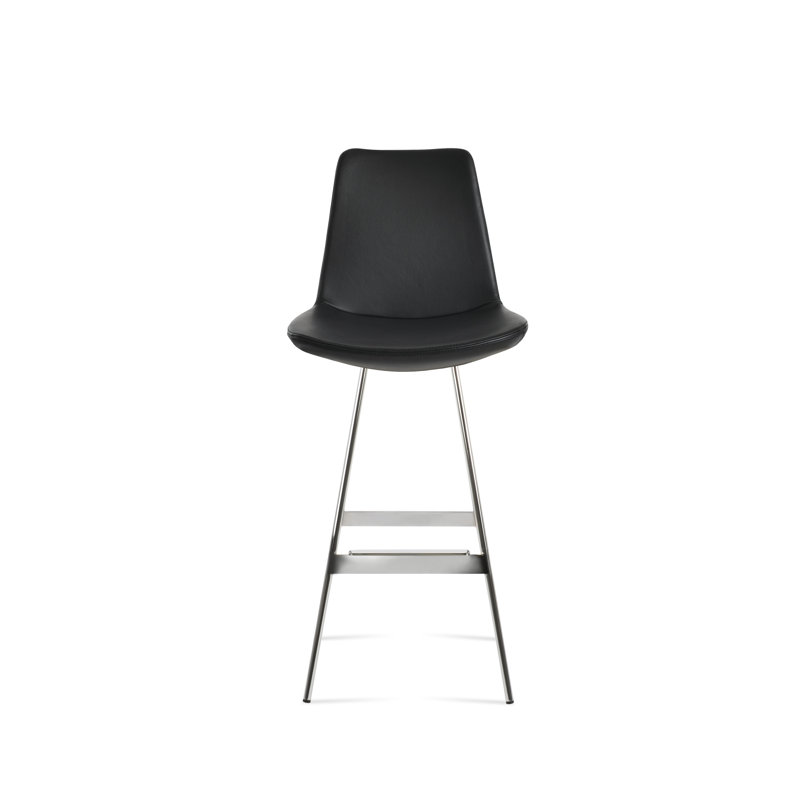 Tabouret Eiffel Balat, Gris anthracite, Chrome chrome