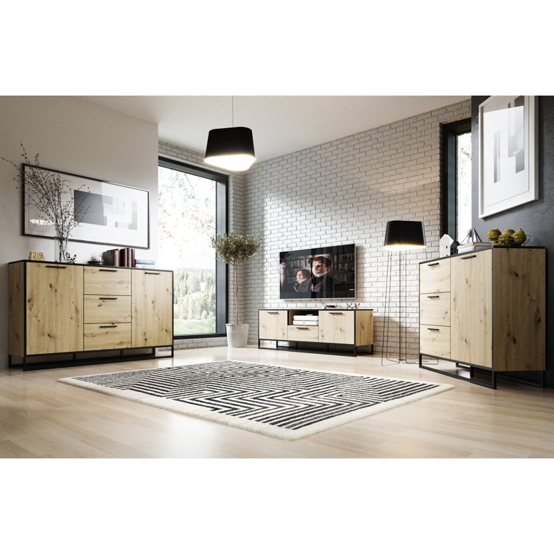 Dajane 150cm W 3 - Drawer Chest of Drawers