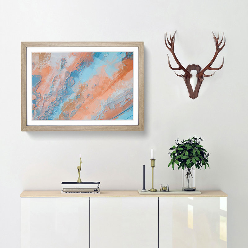 Missing You - Picture Frame Painting Print, 27cm H x 36cm W x 2cm D, Oak Framed